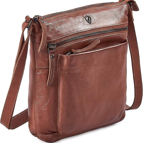 Real Leather Purse for Women Crossbody Bag Travel Shoulder Handbag Small Vintage - Picture 1 of 7